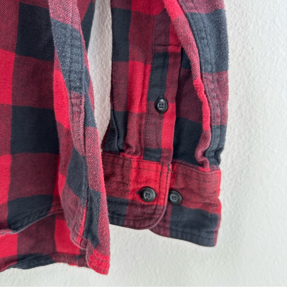 Grunge Oversized Flannel Plaid Button Shirt - Picture 6 of 12